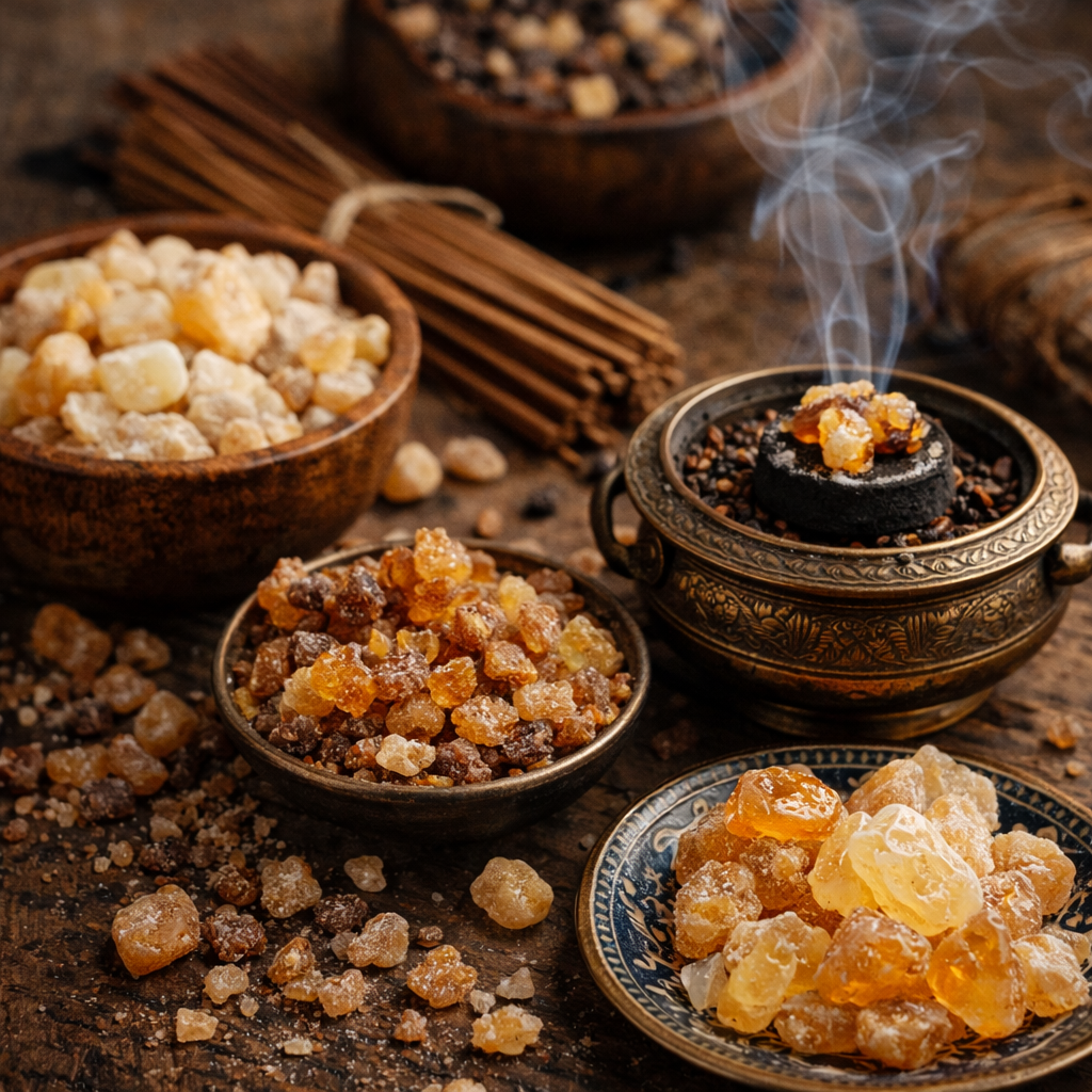 Encens : gomme, résine, les différences